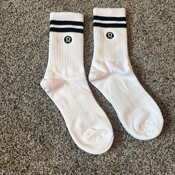 lululemon athletica Accessories - 2 pairs lululemon athletica White daily essential Striped Crew Socks